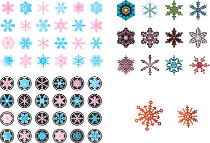 free vector Free Vector Various Snowflake